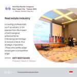 Ni Luh Asti Widyahari, Property Valuer & Advisor from Indonesia at 31th Pan Pacific Congress New Taipei City - Taiwan 2023 Day 1