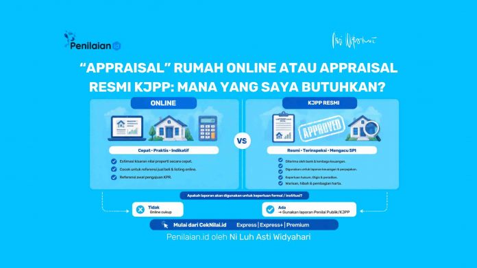 Appraisal Rumah Online atau Appraisal Resmi KJPP Mana yang Saya Butuhkan